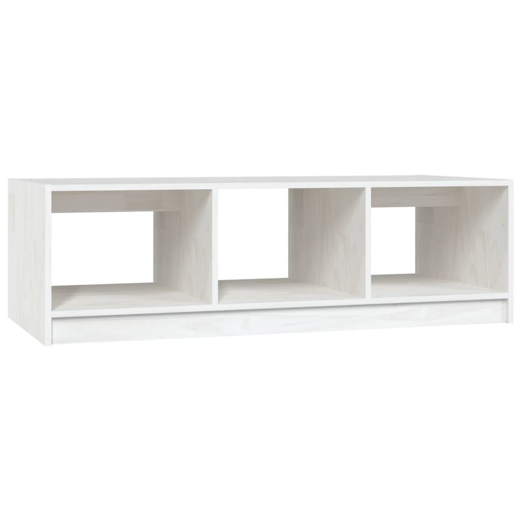Salongbord 110x50x34 cm heltre furu hvit