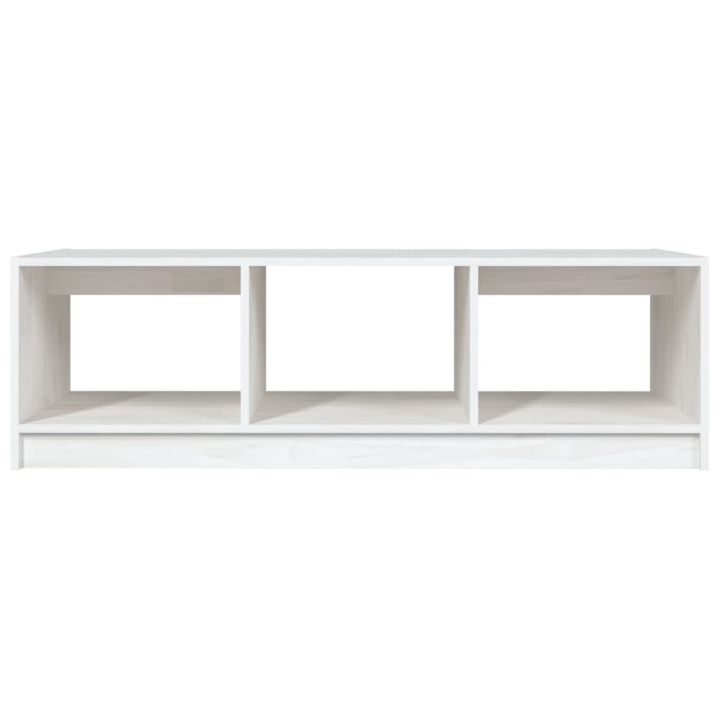 Salongbord 110x50x34 cm heltre furu hvit