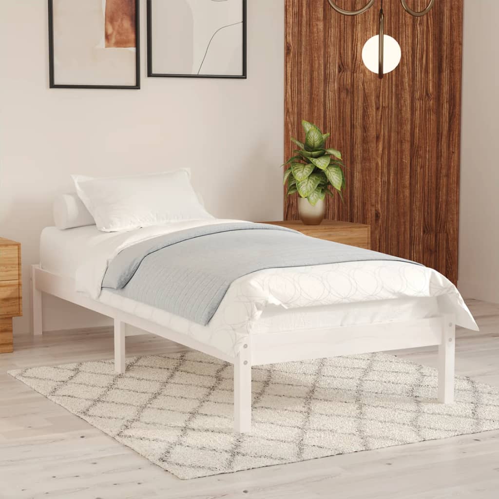 Sengeramme hvit heltre 90x190 cm Single