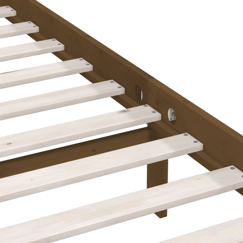 Sengeramme honningbrun heltre furu 90x190 cm Single
