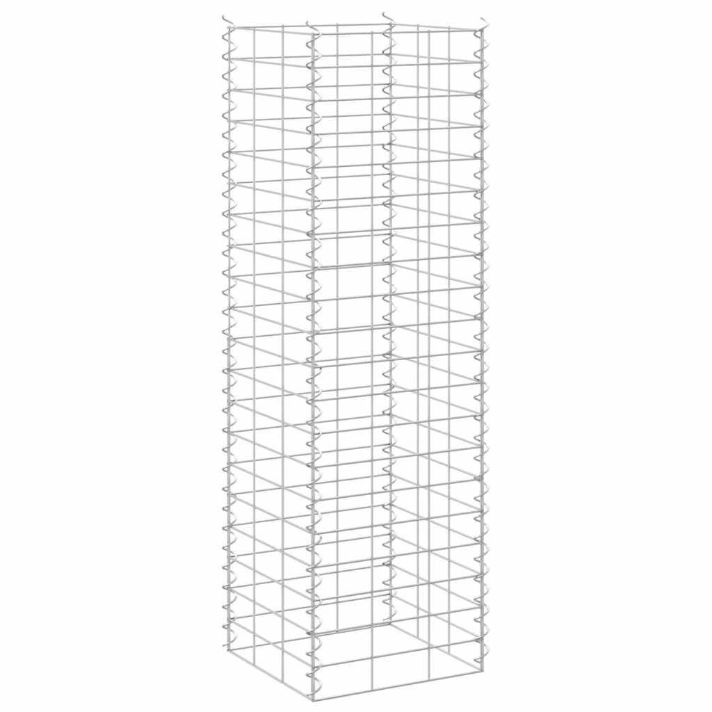 idaXL Gabion høybed 3 stk 30x30x100 cm jern vidaXL