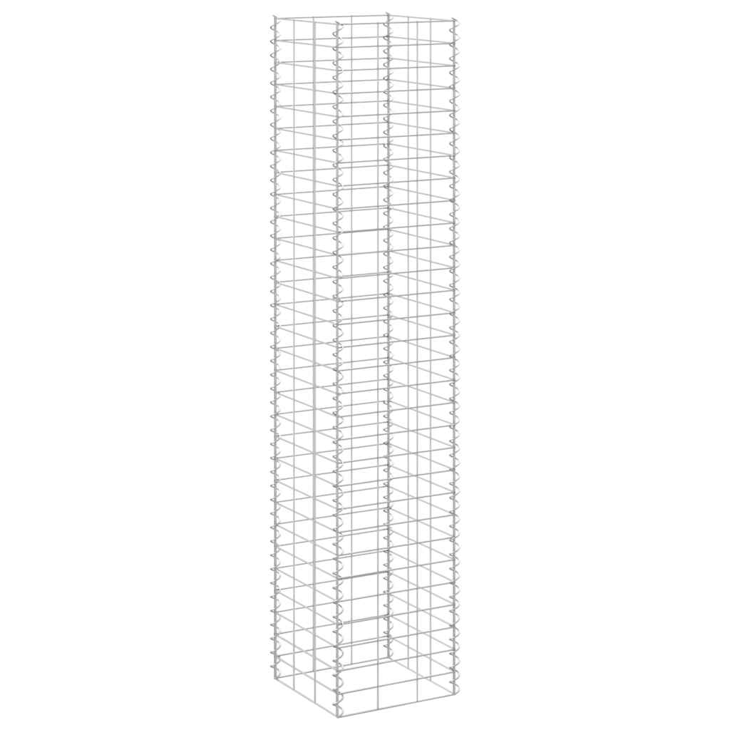 Gabion høybed 3 stk 30x30x150 cm jern vidaXL