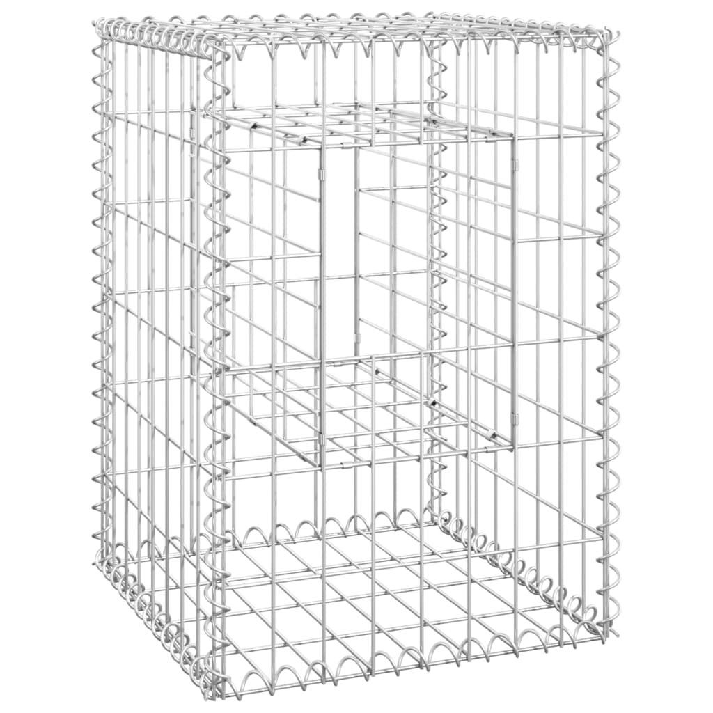 Gabionstolper 2 stk 40x40x60 cm jern