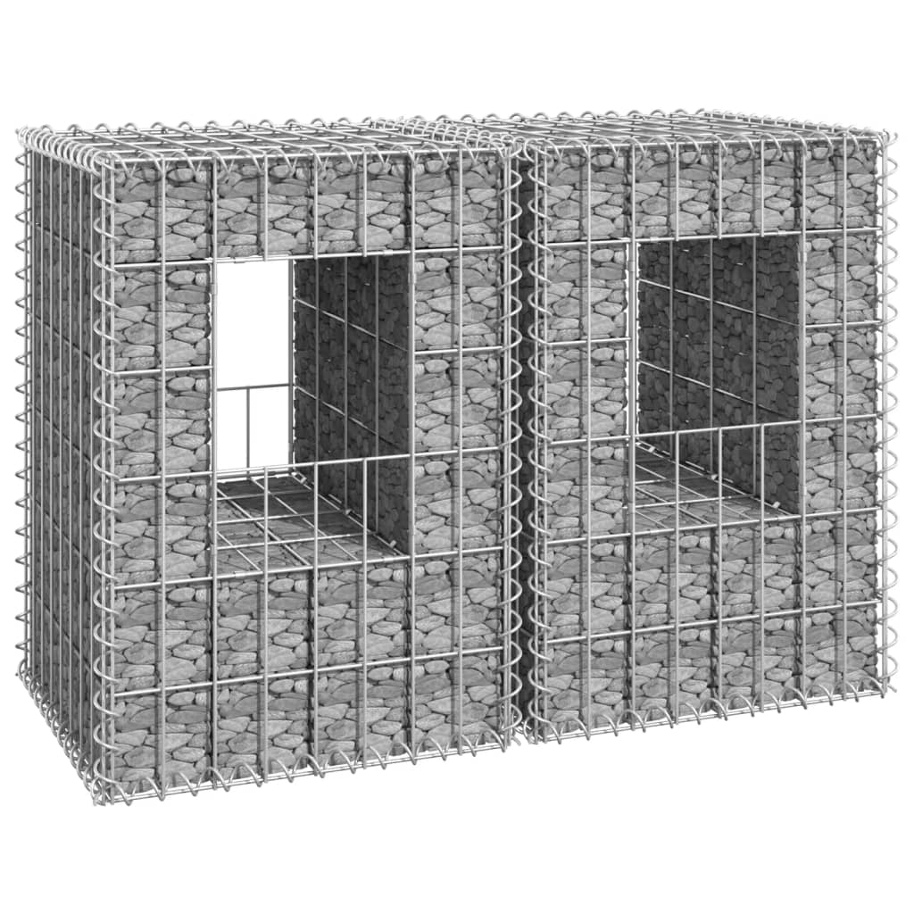 Gabionstolper 2 stk 40x40x60 cm jern