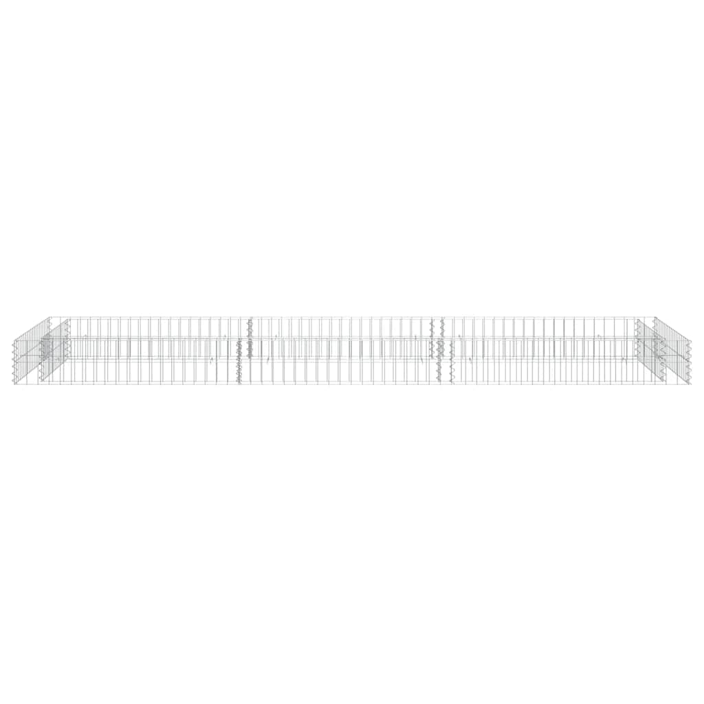 Gabion høybed galvanisert stål 300x100x20 cm vidaXL
