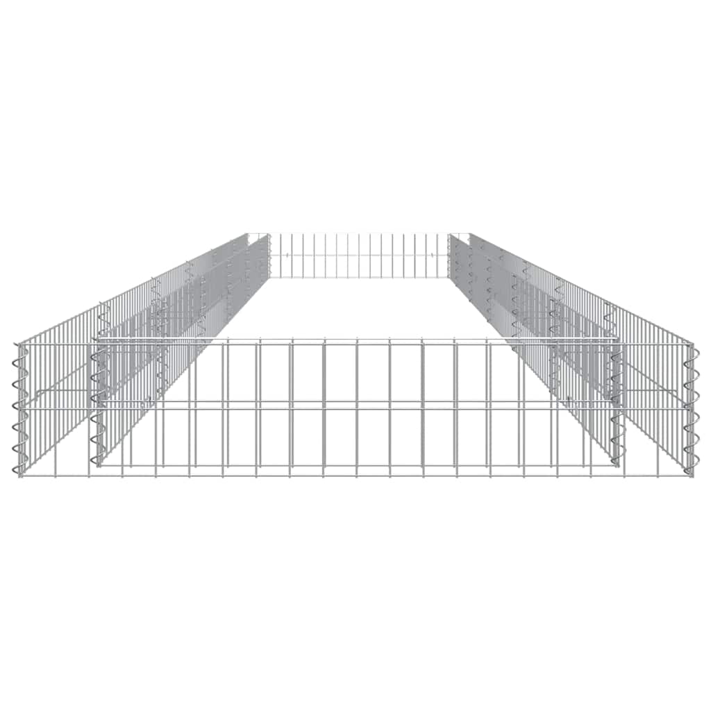 Gabion høybed galvanisert stål 600x100x20 cm vidaXL