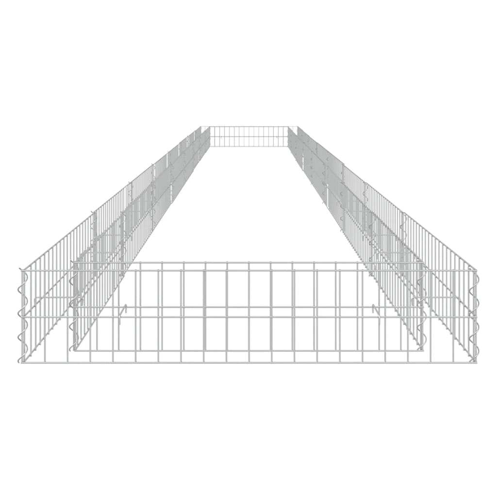 Gabion høybed galvanisert stål 800x100x20 cm
