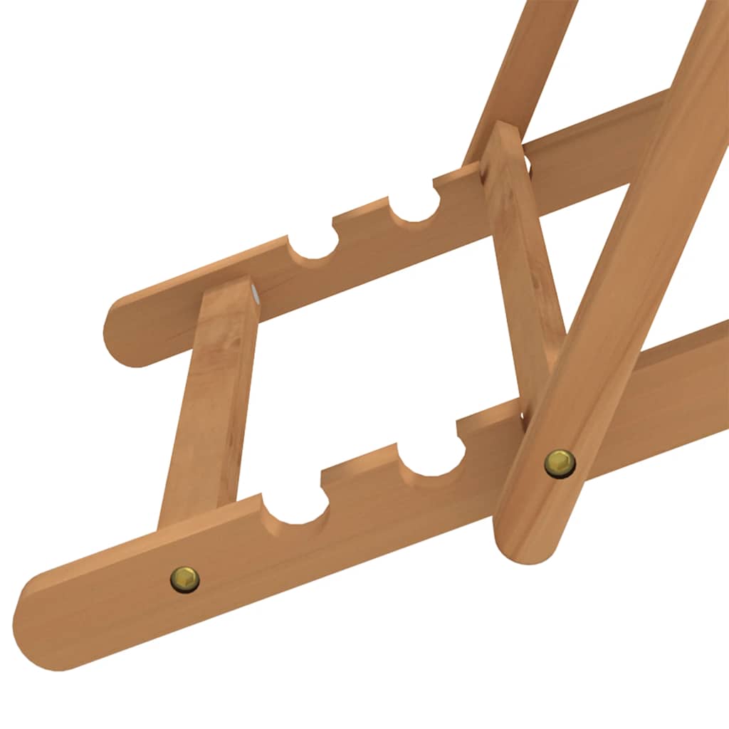 Sammenleggbar strandstol heltre teak kremhvit vidaXL