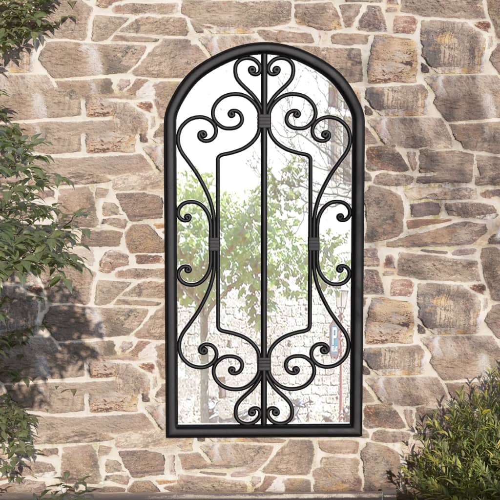 Hagespeil svart 70x30 cm for utendørs bruk jern