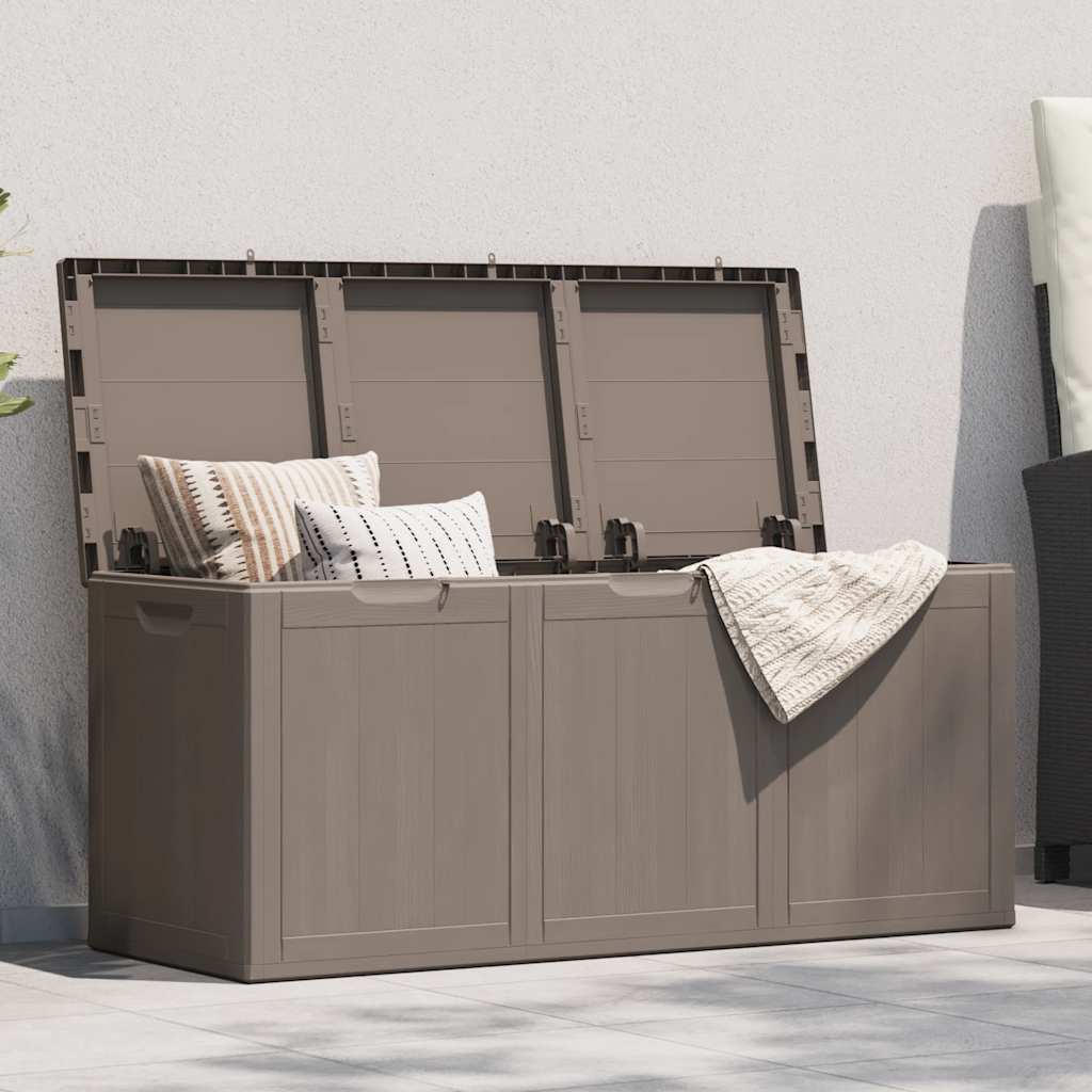 Putekasse for hage 270 L brun PP-treutseende