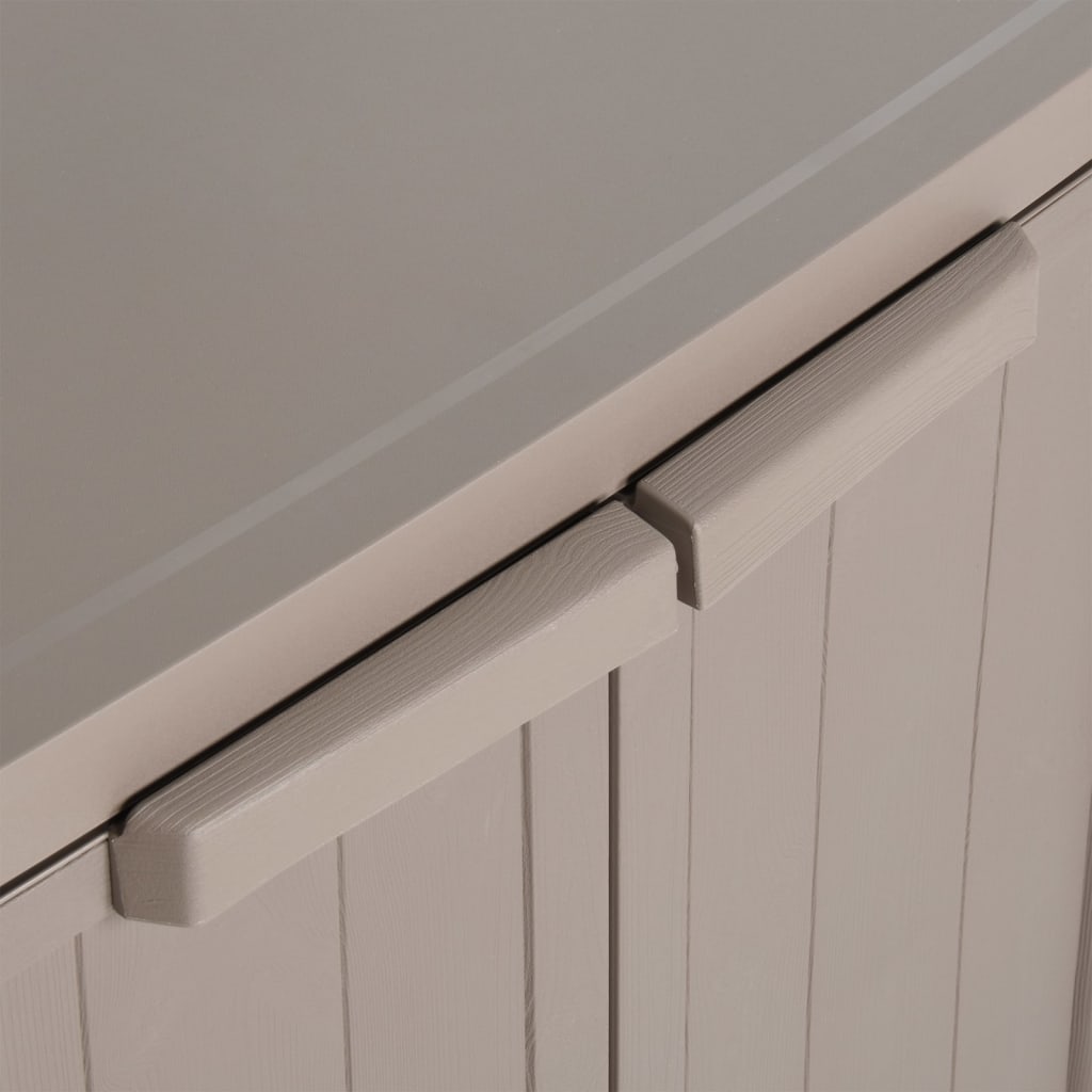 Oppbevaringsskap for hage brun 65x45x88 cm PP treutseende