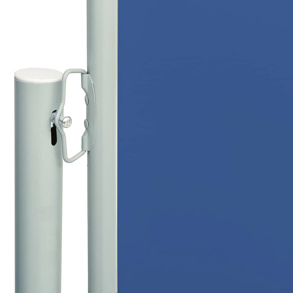 Uttrekkbar sidemarkise 117x600 cm blå