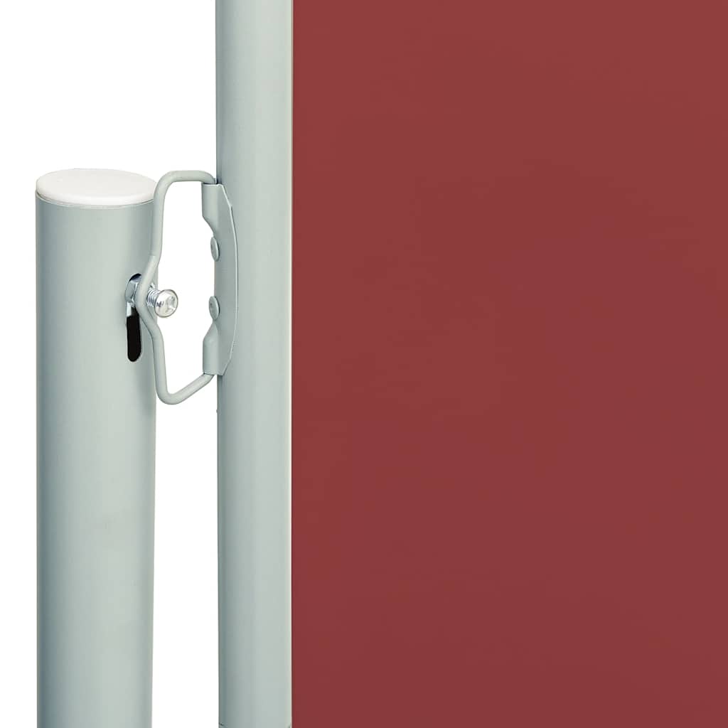 Uttrekkbar sidemarkise 200x600 cm rød