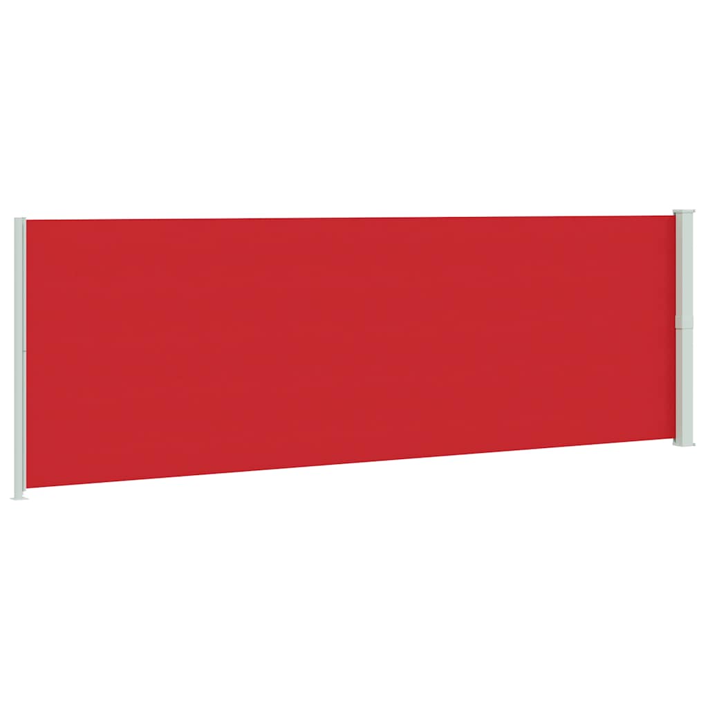 Uttrekkbar sidemarkise 200x600 cm rød