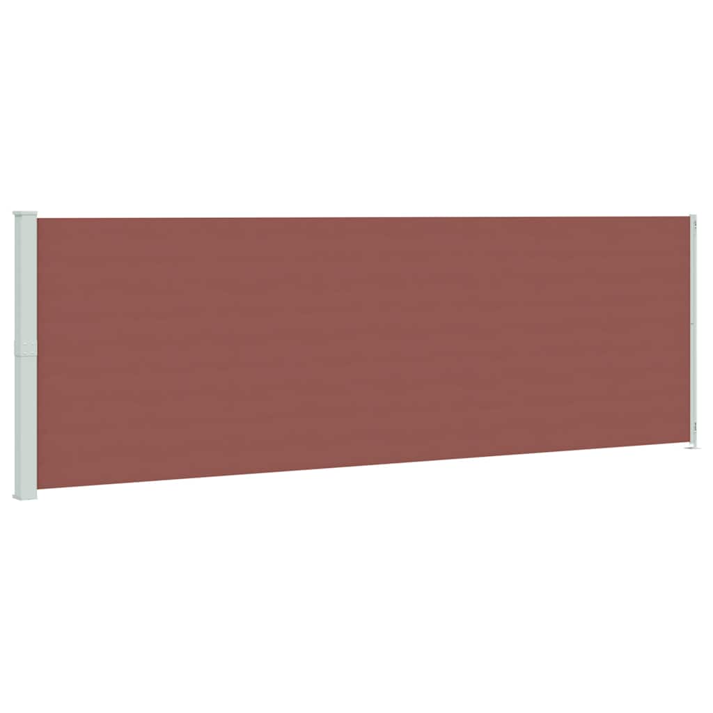 Uttrekkbar sidemarkise 200x600 cm brun