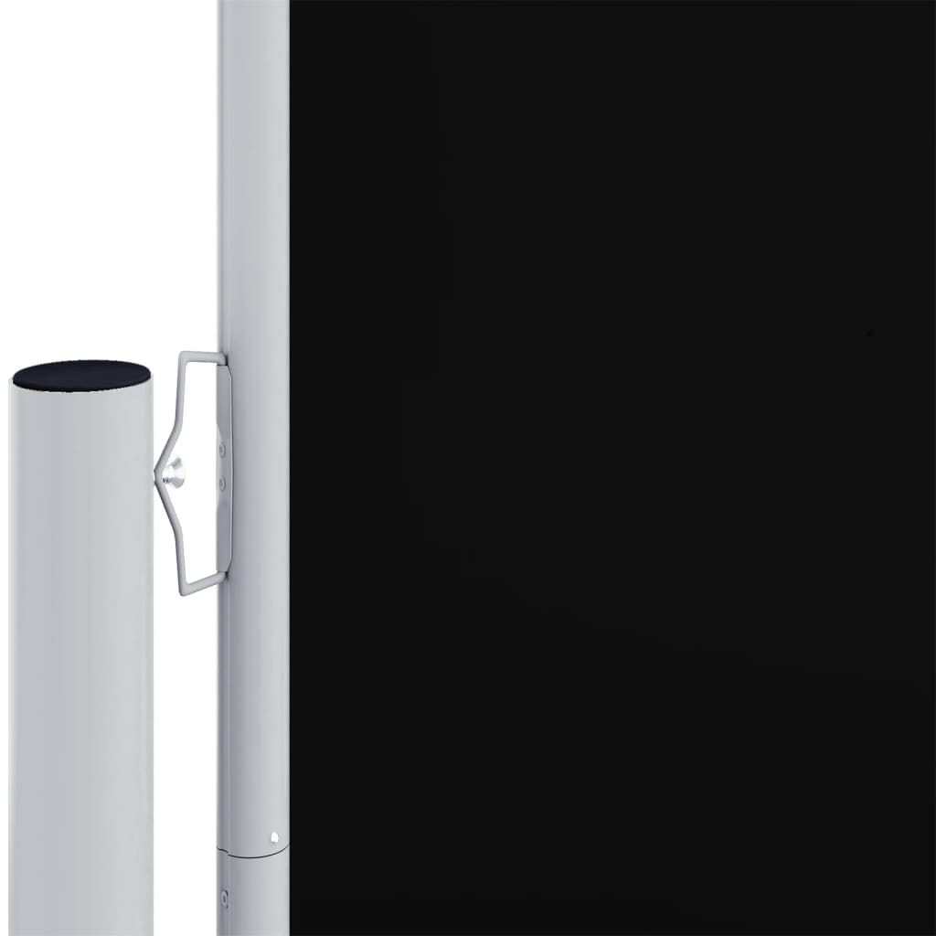 Uttrekkbar sidemarkise 160x1000 cm svart