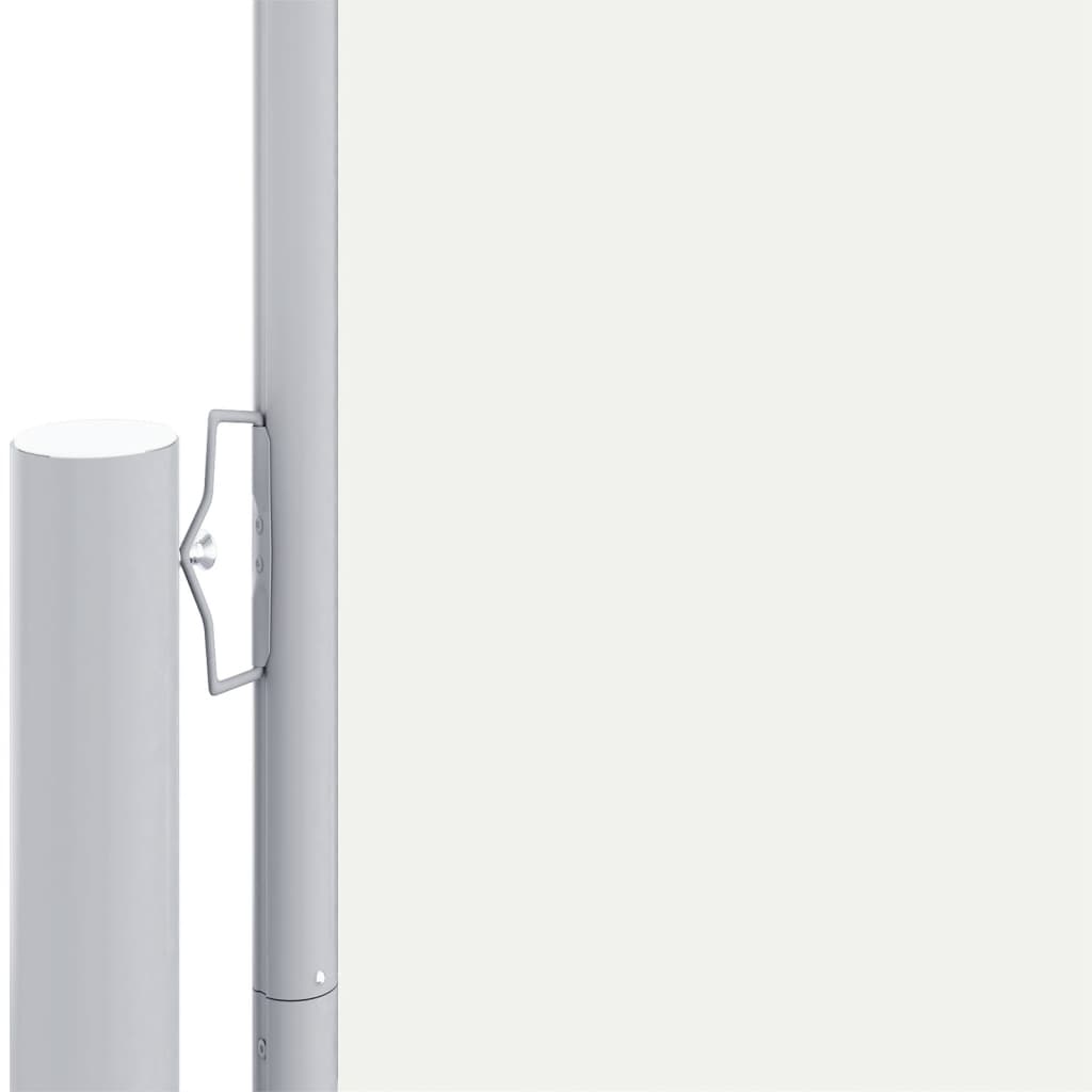 Uttrekkbar sidemarkise 160x1000 cm kremhvit
