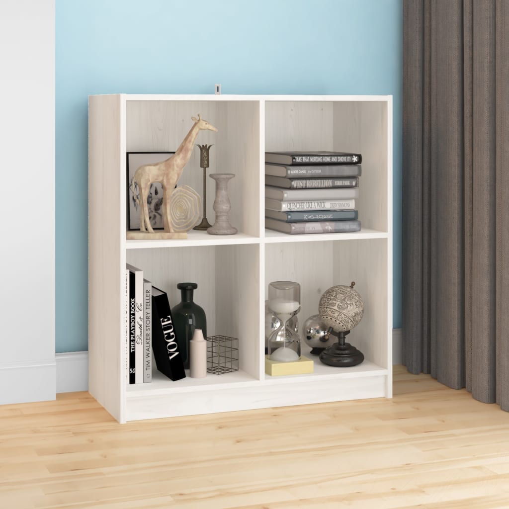 Skjenk hvit 70x33x76 cm heltre furu
