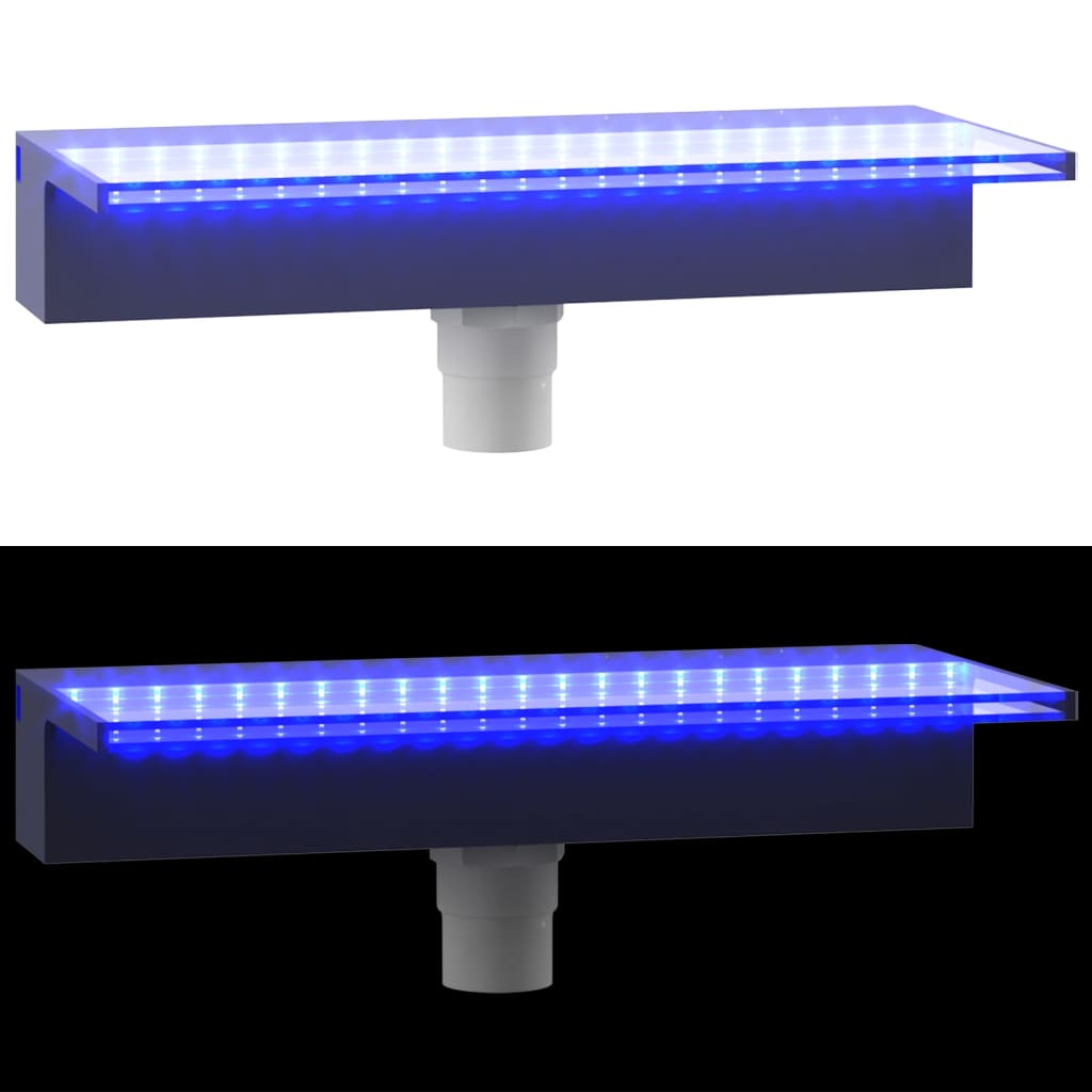 Vannfall med RGB LED akryl 45 cm