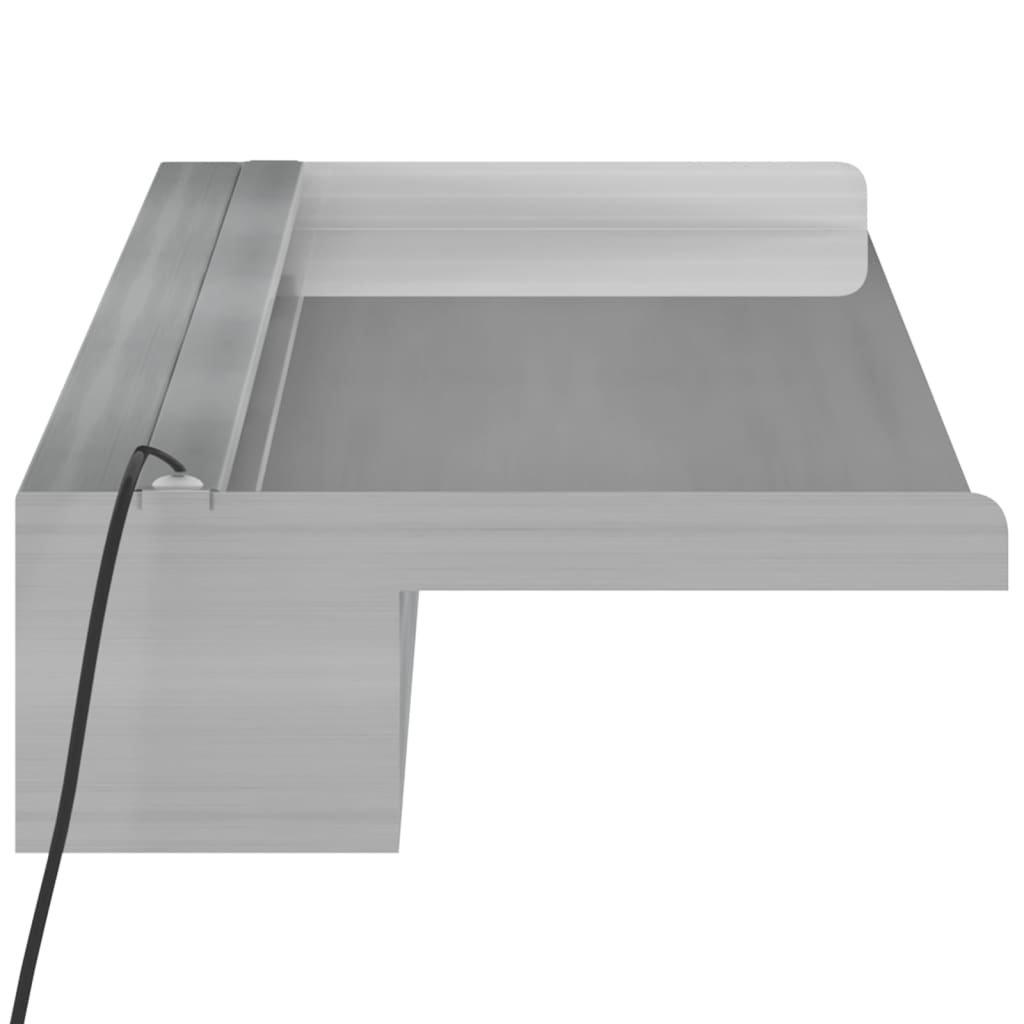 Vannfall med RGB LED rustfritt stål 108 cm