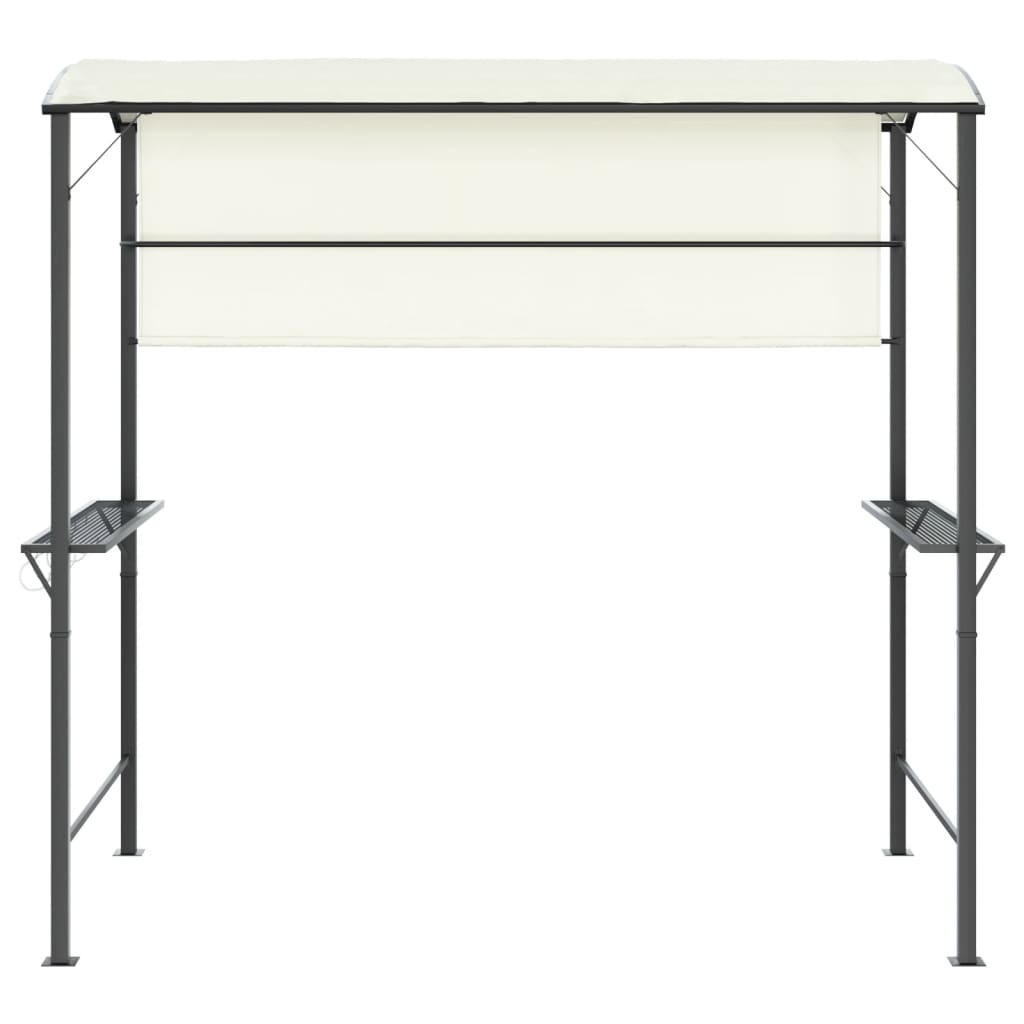 Paviljong med tak 220x110x200 cm kremhvit