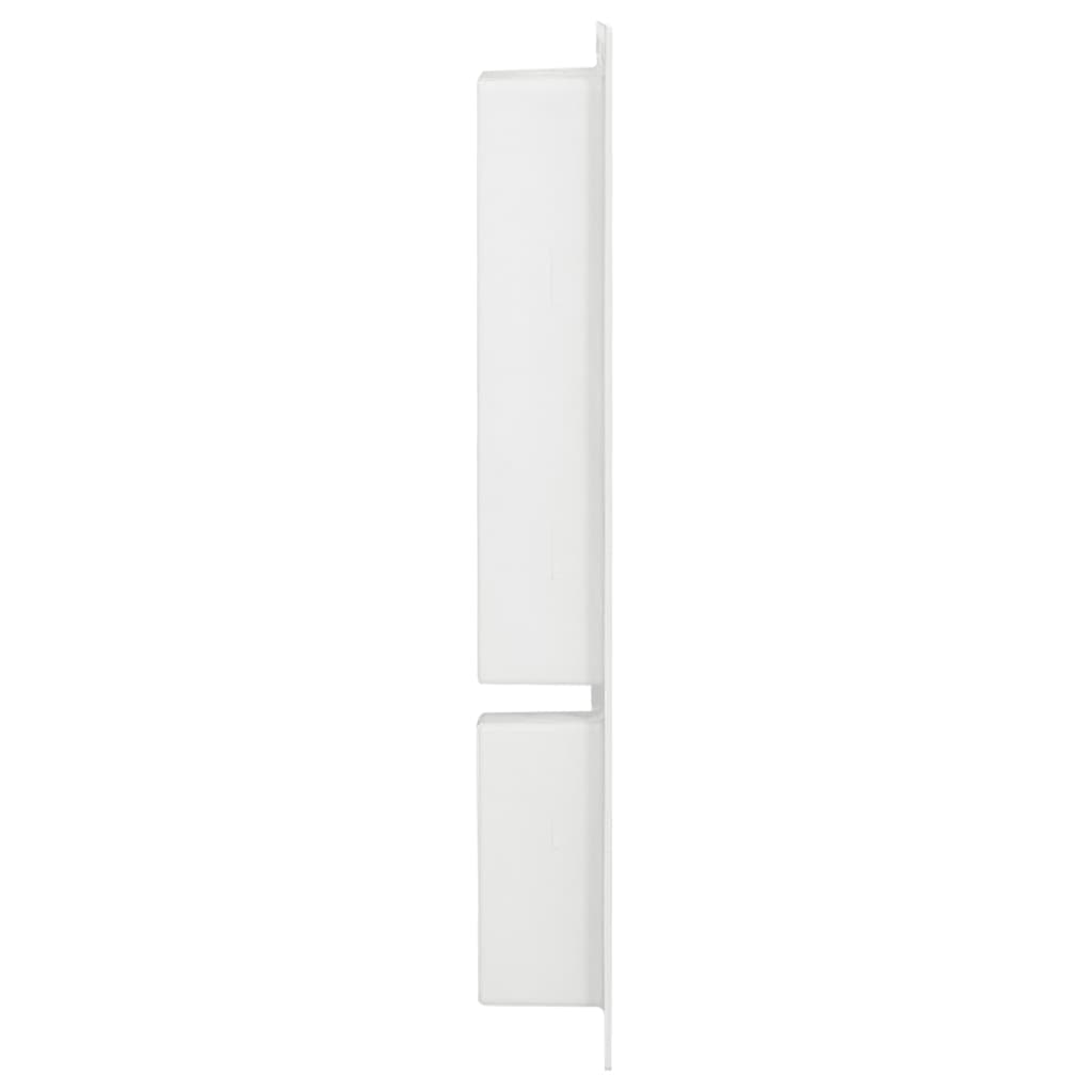 Veggnisjer til dusj med 2 rom høyglans hvit 41x69x9 cm