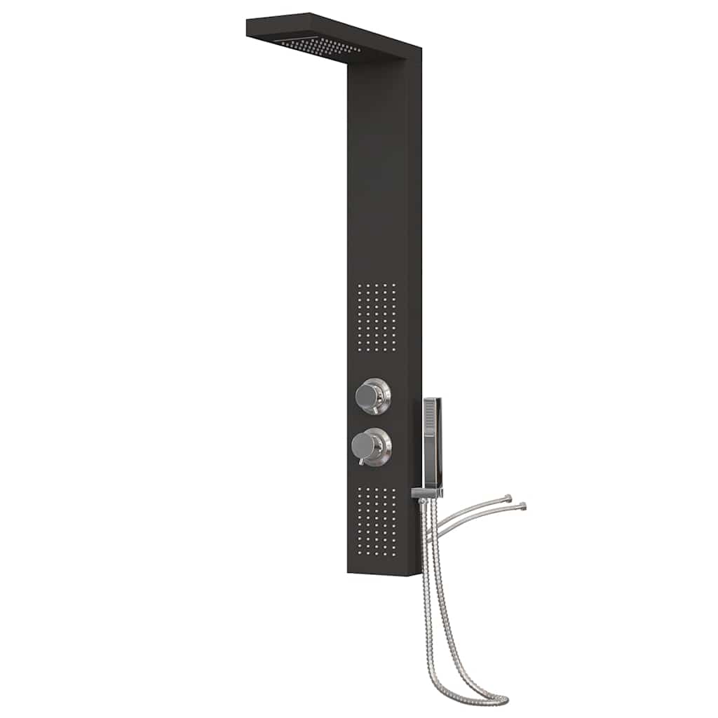 Dusjpanel aluminium svart
