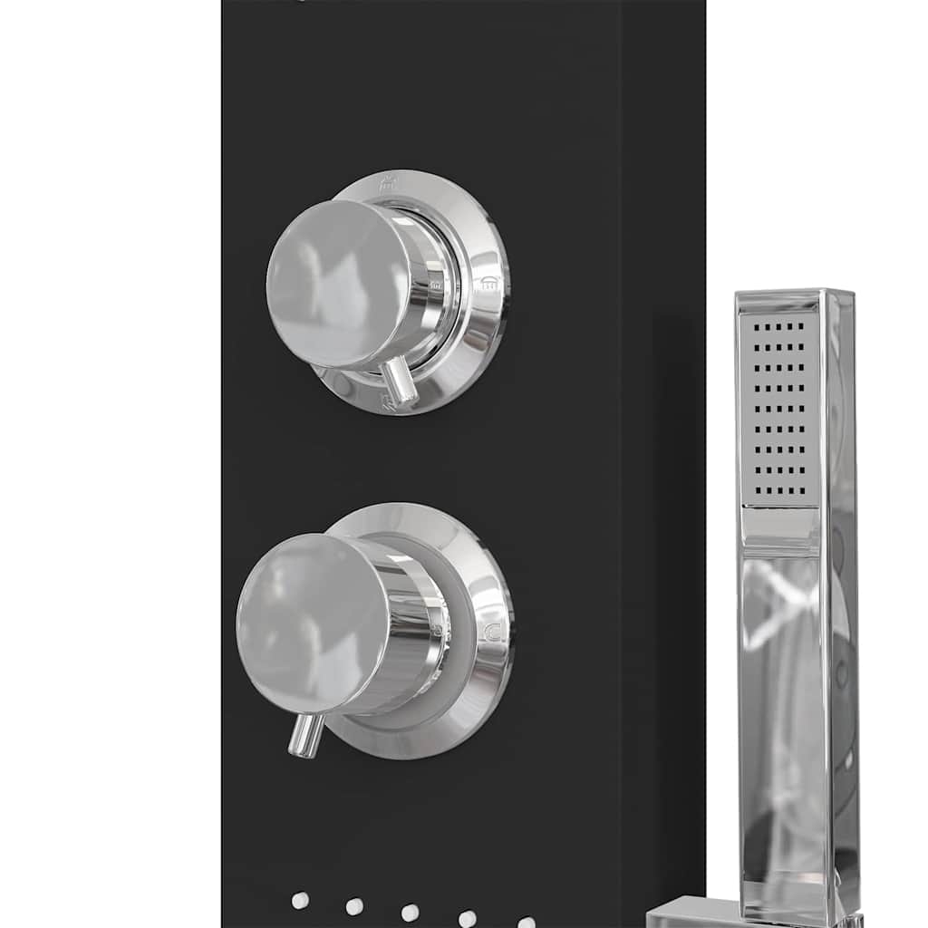 Dusjpanel aluminium svart