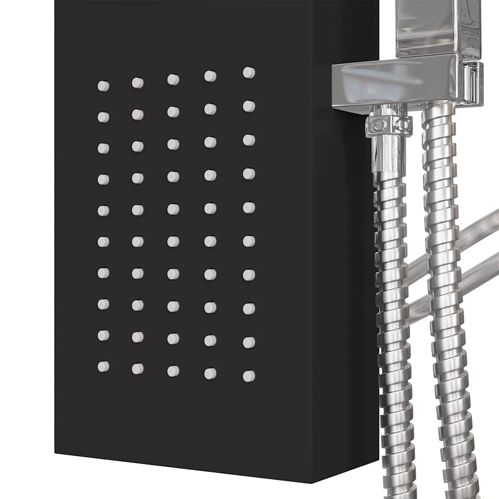 Dusjpanel aluminium svart