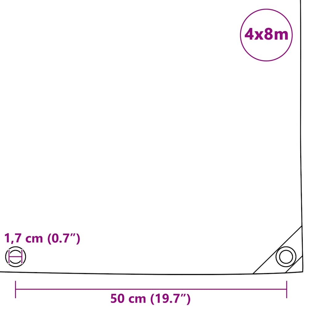Presenning 650 g/m² 4x8 m