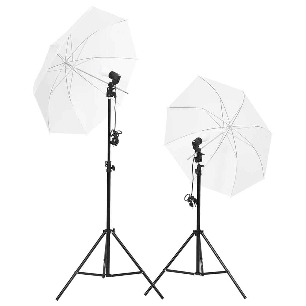 Fotostudiosett med lyssett, bakgrunn og reflektor