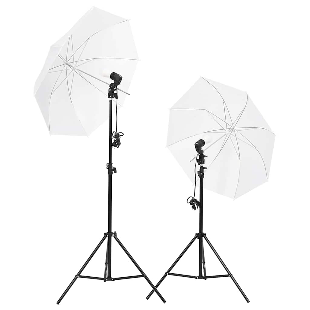 Fotostudiosett med lyssett, bakgrunn og reflektor