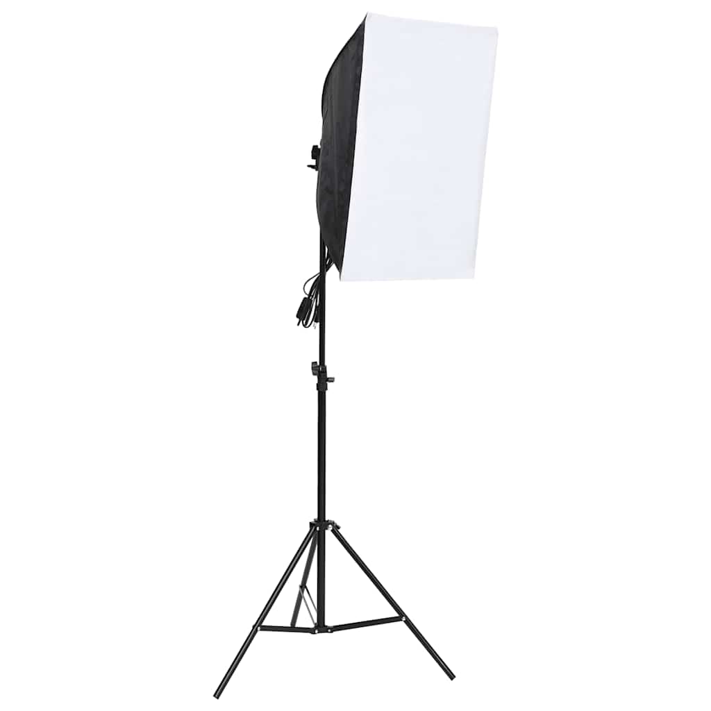 Fotostudiosett med softbokslys, bakgrunn og reflektor