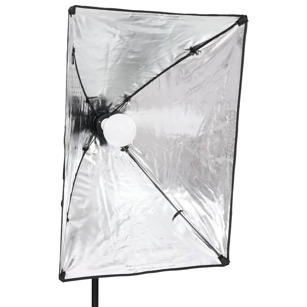 Fotostudiosett med lyssett, bakgrunn og reflektor