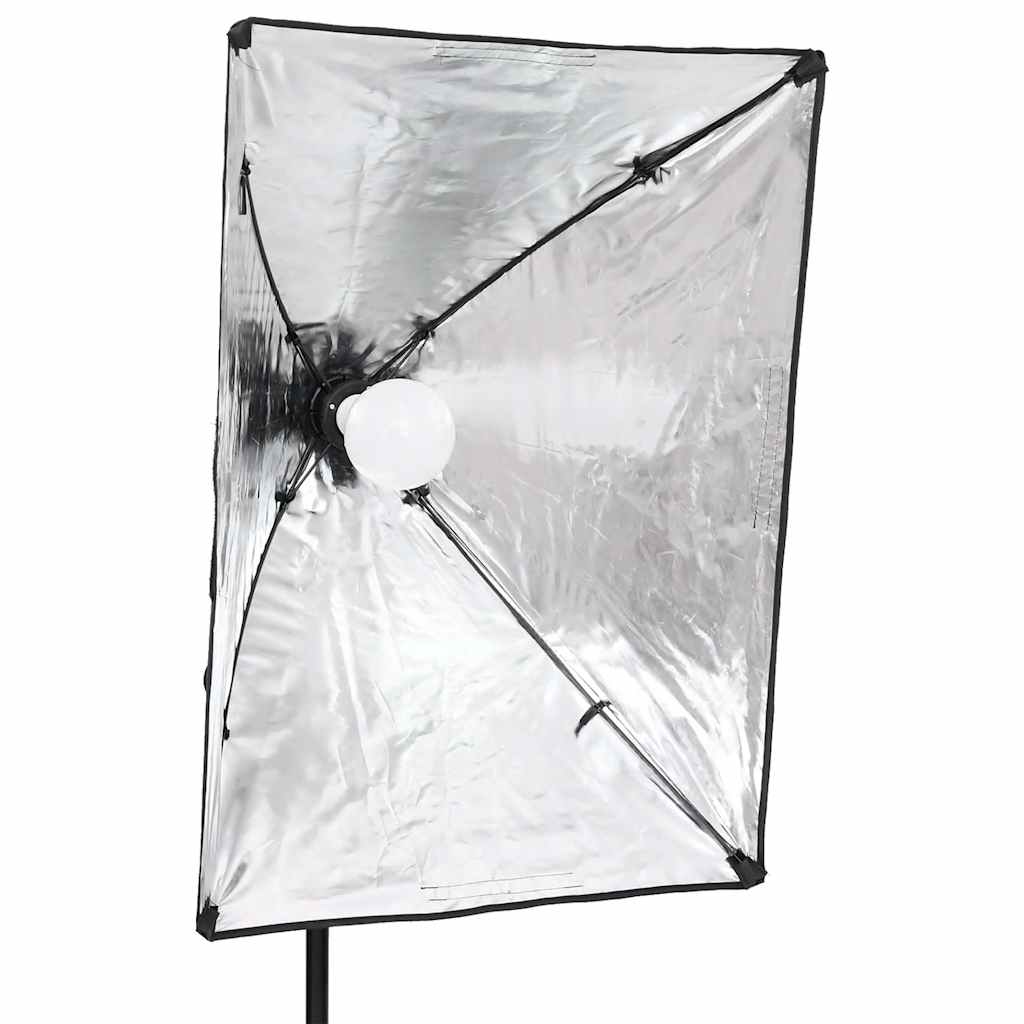 Fotostudiosett med lyssett, bakgrunn og reflektor