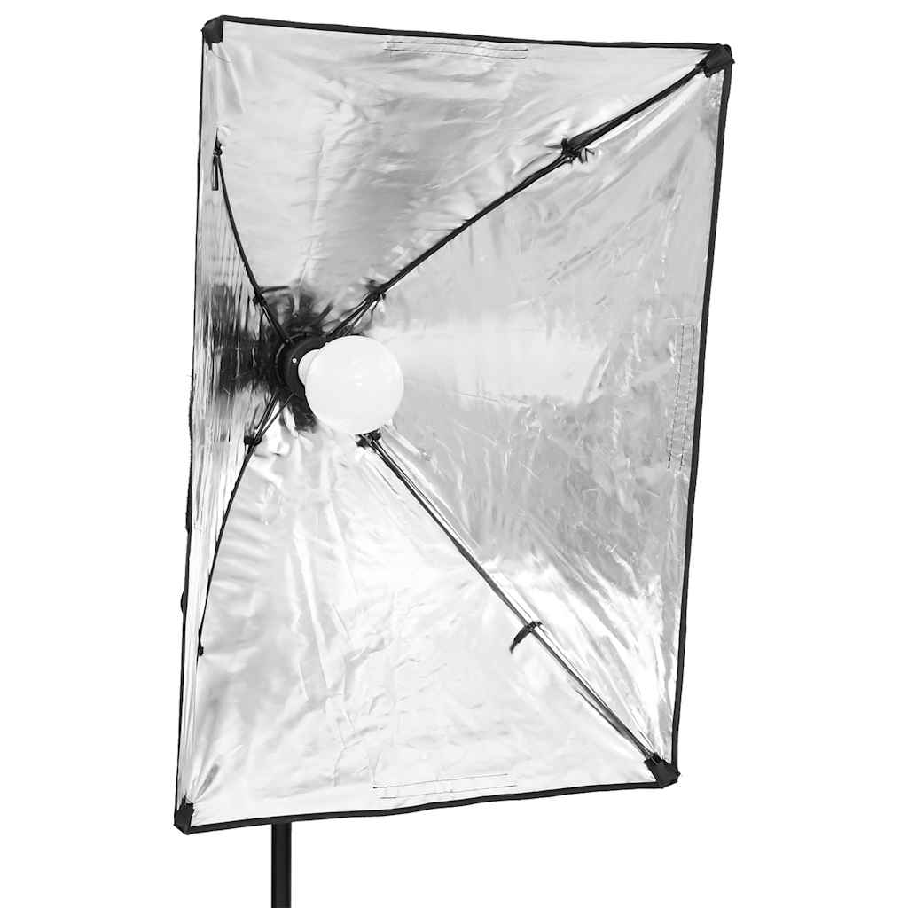 Fotostudiosett med lyssett, bakgrunn og reflektor