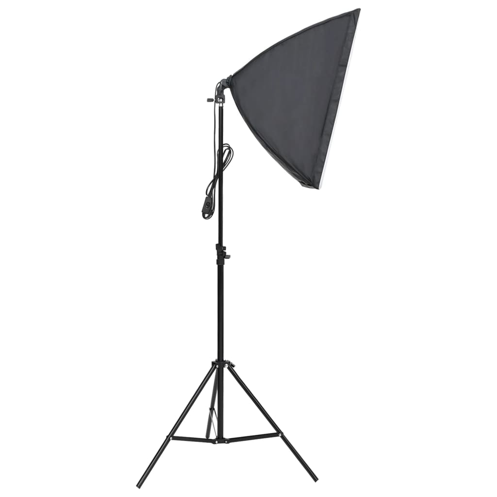 Fotostudiosett med lyssett, bakgrunn og reflektor
