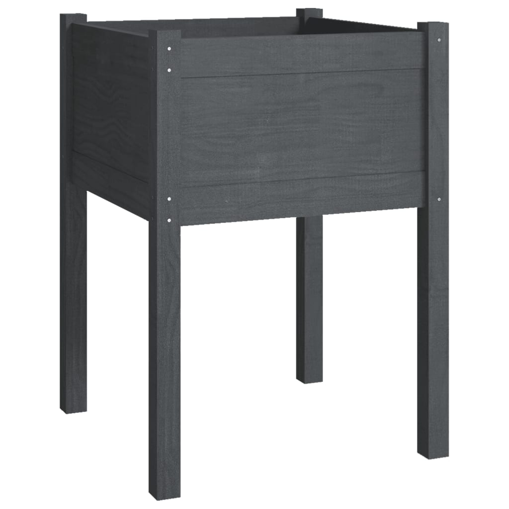 Plantekasse grå 50x50x70 cm heltre furu