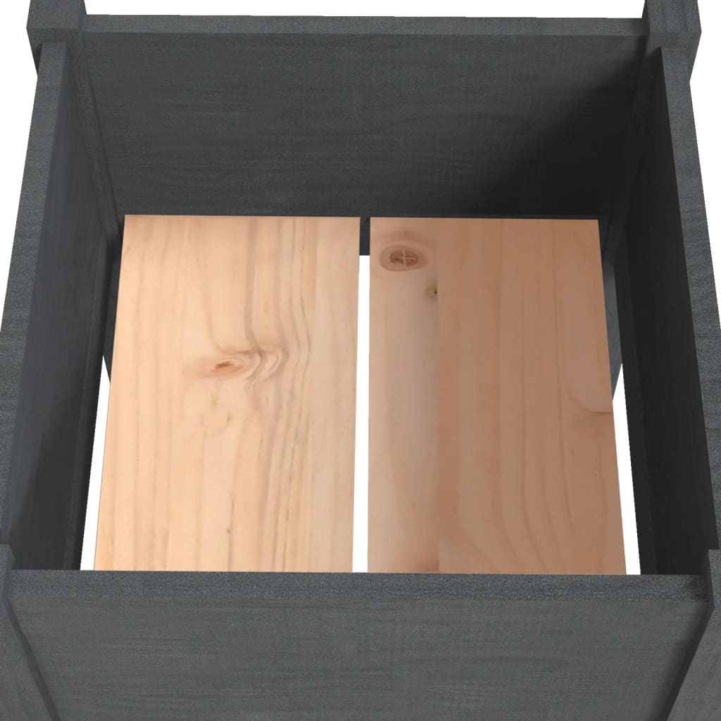 Plantekasse grå 50x50x70 cm heltre furu