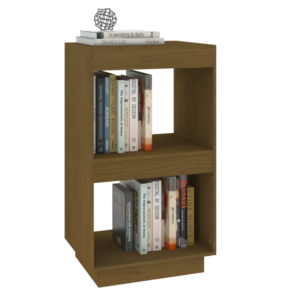 Bokhylle honningbrun 40x35x71 cm heltre furu