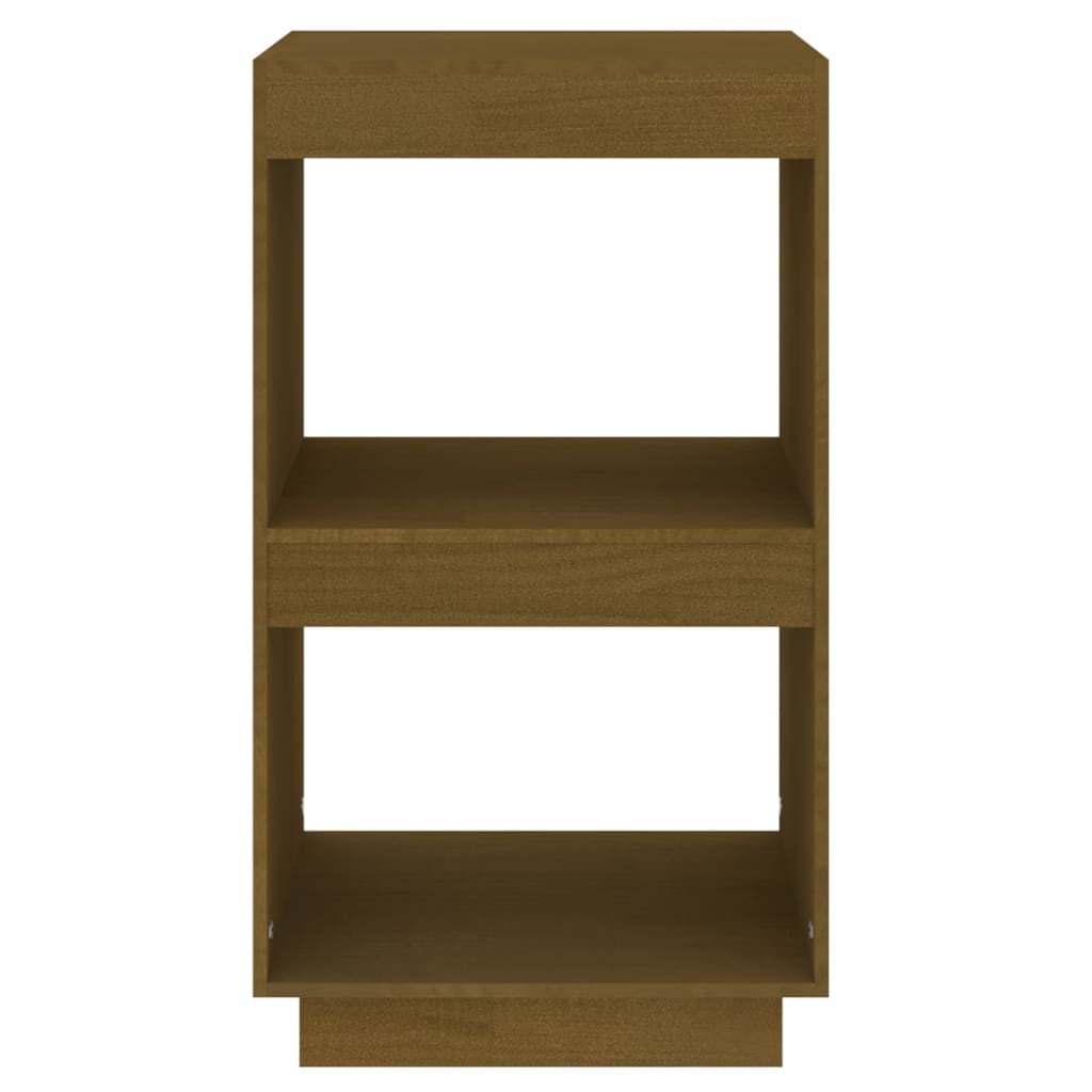 Bokhylle honningbrun 40x35x71 cm heltre furu