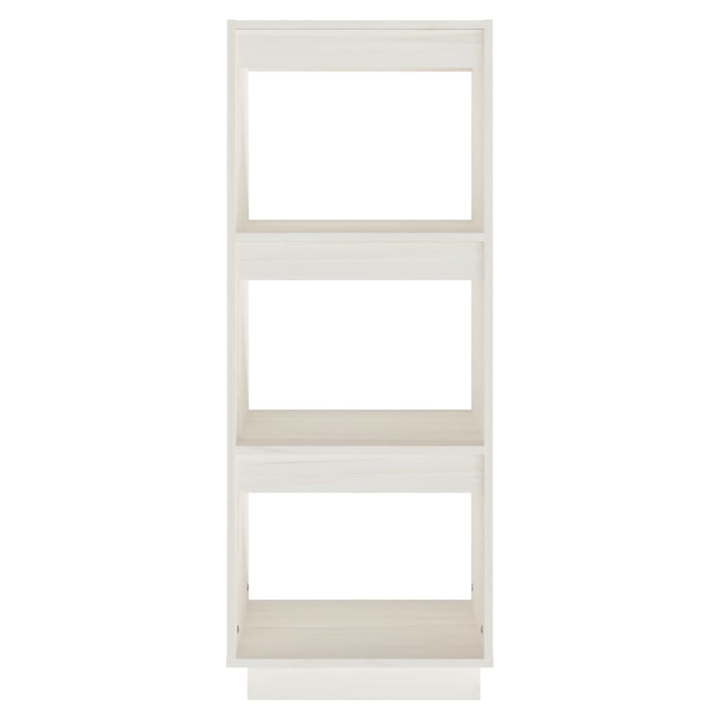 Bokhylle/romdeler hvit 40x35x103 cm heltre furu