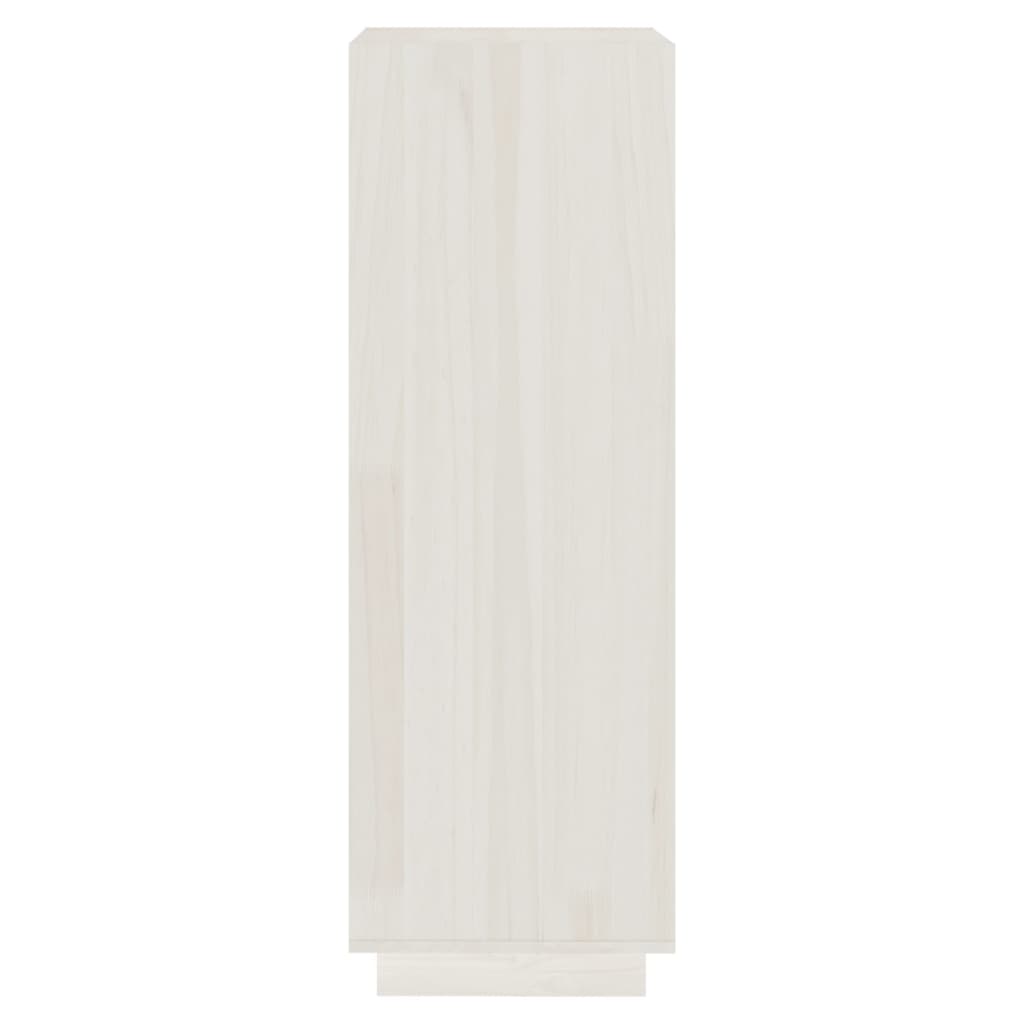 Bokhylle/romdeler hvit 40x35x103 cm heltre furu