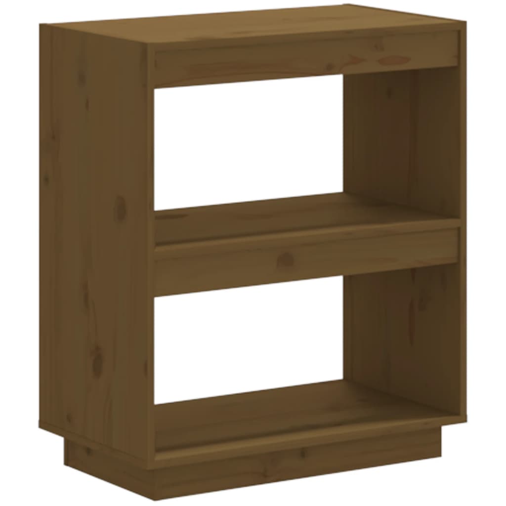 Bokhylle honningbrun 60x35x71 cm heltre furu