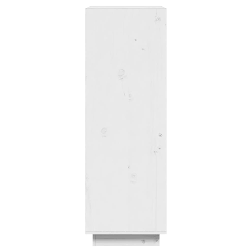 Bokhylle/romdeler hvit 60x35x103 cm heltre furu