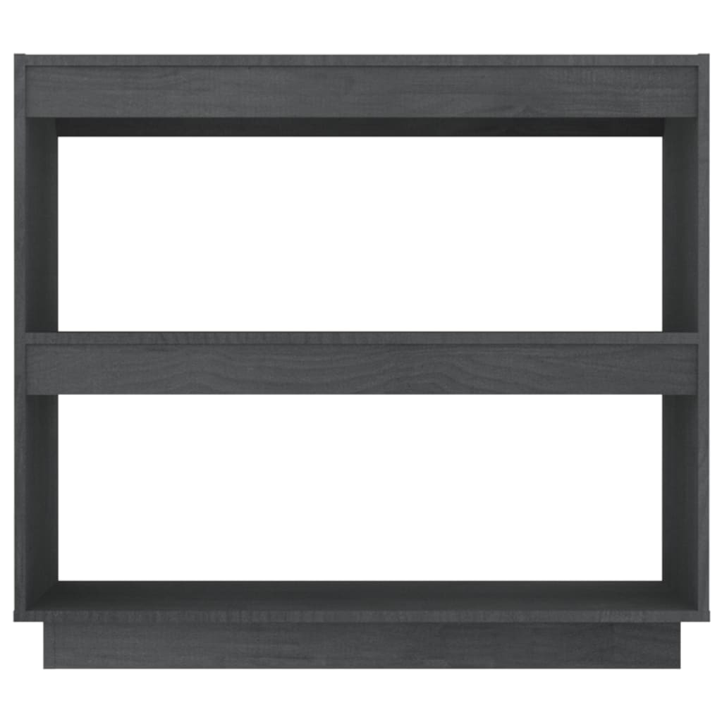 Bokhylle grå 80x35x71 cm heltre furu