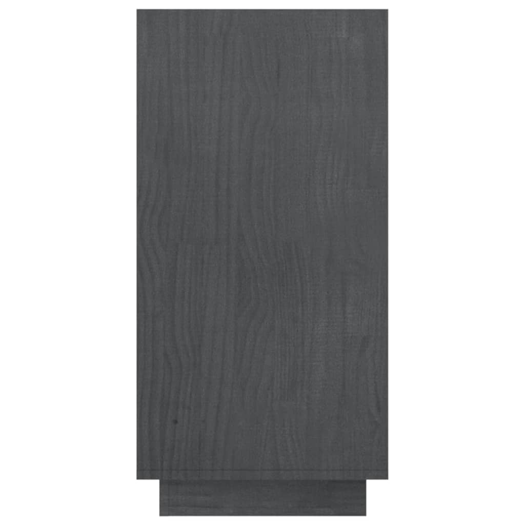 Bokhylle grå 80x35x71 cm heltre furu