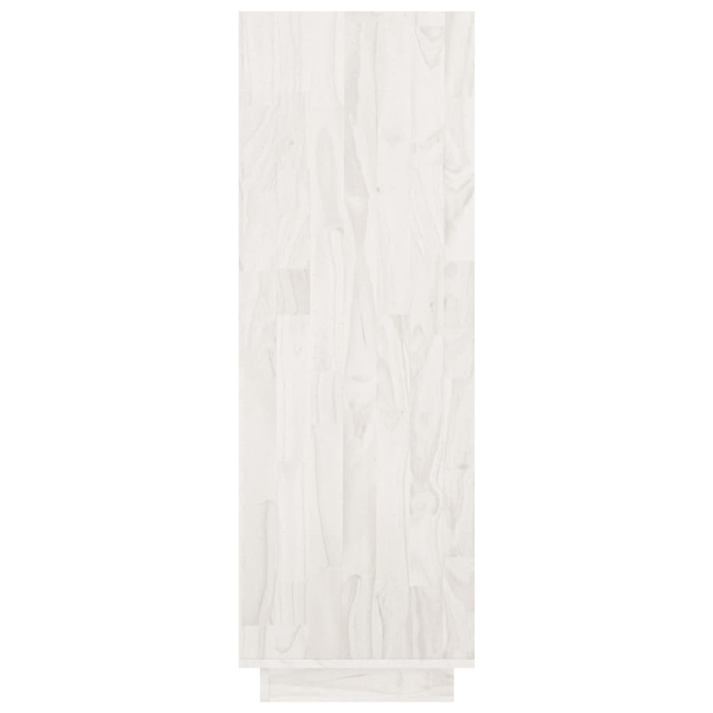 Bokhylle/romdeler hvit 80x35x103 cm heltre furu