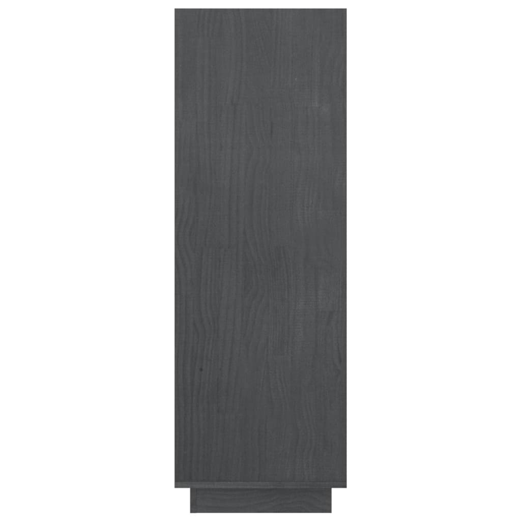 Bokhylle/romdeler grå 80x35x103 cm heltre furu