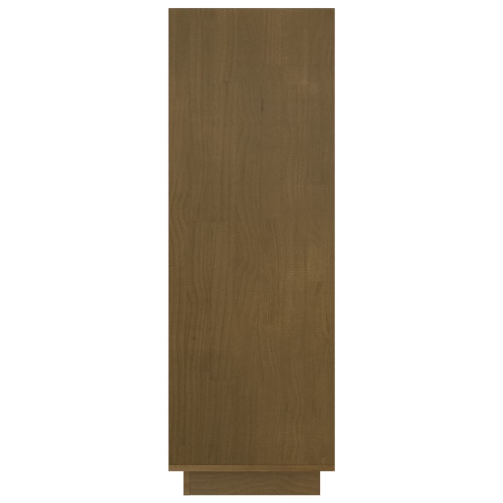 Bokhylle/romdeler honningbrun 80x35x103 cm heltre furu